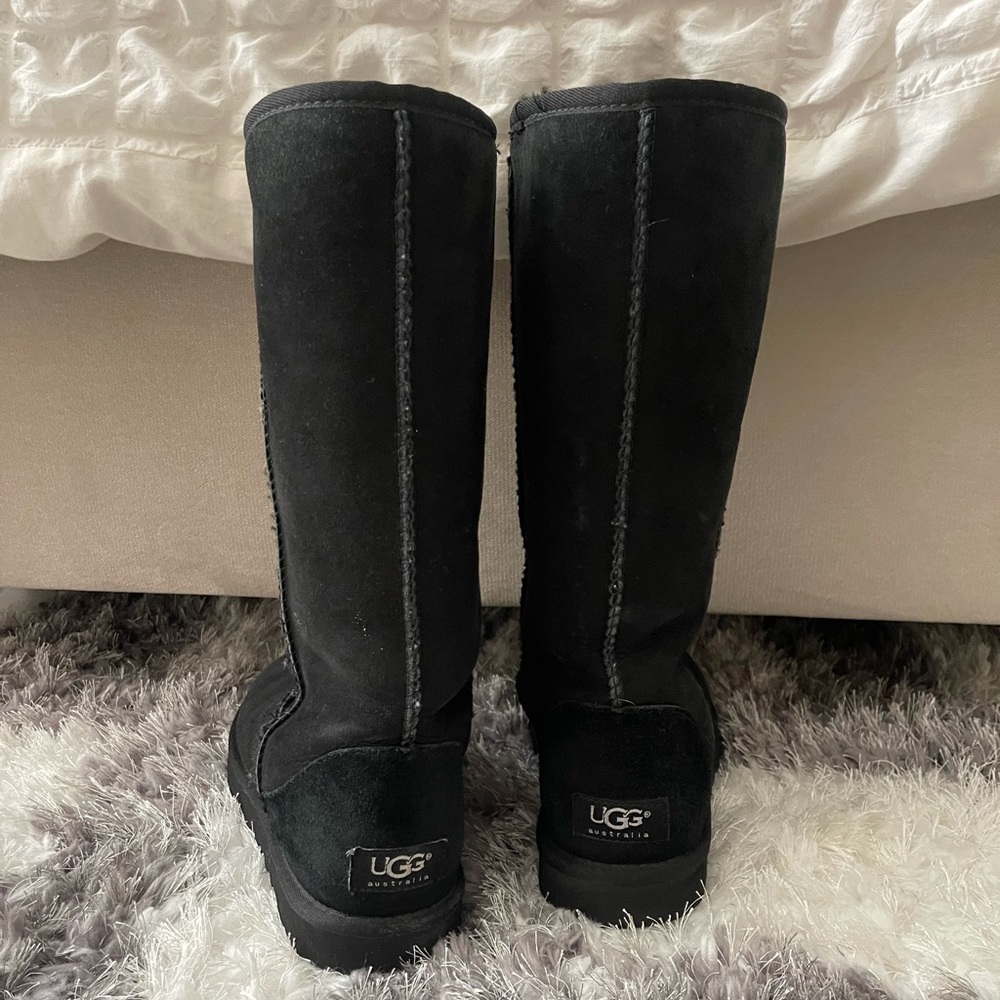 Black tall ugg boots